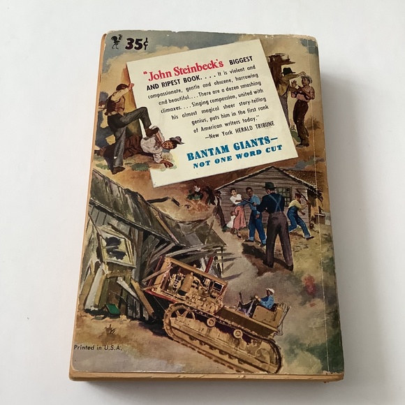 THE GRAPES OF WRATH (A BANTAM GIANT) John Steinbeck VINTAGE 1951 Edition - Picture 3 of 5